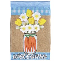 2pk -Flag Welcome Tulips 13x18 - (Pack of 2) 2pk -Flag Welcome Tulips 13x18 - (Pack of 2)
