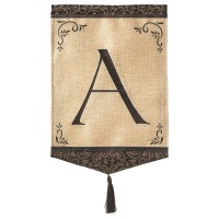 2pk -Flag Tassel Burlap Monogram-A 13x18 - (Pack of 2)
