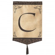 2pk -Flag Tassel Burlap Monogram-C 13x18 - (Pack of 2) 2pk -Flag Tassel Burlap Monogram-C 13x18 - (Pack of 2)