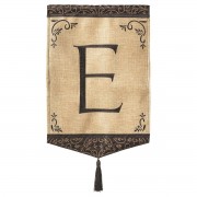 2pk -Flag Tassel Burlap Monogram-E 13x18 - (Pack of 2) 2pk -Flag Tassel Burlap Monogram-E 13x18 - (Pack of 2)