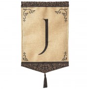 2pk -Flag Tassel Burlap Monogram-J 13x18 - (Pack of 2) 2pk -Flag Tassel Burlap Monogram-J 13x18 - (Pack of 2)