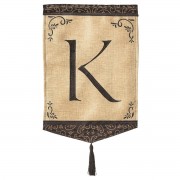 2pk -Flag Tassel Burlap Monogram-K 13x18 - (Pack of 2) 2pk -Flag Tassel Burlap Monogram-K 13x18 - (Pack of 2)