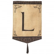 2pk -Flag Tassel Burlap Monogram-L 13x18 - (Pack of 2) 2pk -Flag Tassel Burlap Monogram-L 13x18 - (Pack of 2)