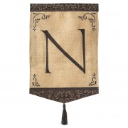 2pk -Flag Tassel Burlap Monogram-N 13x18 - (Pack of 2) 2pk -Flag Tassel Burlap Monogram-N 13x18 - (Pack of 2)