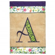 2pk -Flag Spring Burlap Monogram-A 13x18 - (Pack of 2) 2pk -Flag Spring Burlap Monogram-A 13x18 - (Pack of 2)