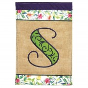 2pk -Flag Spring Burlap Monogram-S 13x18 - (Pack of 2)
