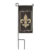 2pk -Mini Flag Fleur-De-Lis Burlap 4x8.5 - (Pack of 2) 2pk -Mini Flag Fleur-De-Lis Burlap 4x8.5 - (Pack of 2)