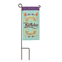 2pk -Mini Flag Happy Birthday 4x8.5 - (Pack of 2)