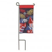 2pk -Mini Flag Fireworks Polyester 4x8.5 - (Pack of 2) 2pk -Mini Flag Fireworks Polyester 4x8.5 - (Pack of 2)