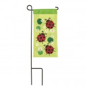 2pk -Mini Flag Ladybugs Burlap 4x8.5 - (Pack of 2) 2pk -Mini Flag Ladybugs Burlap 4x8.5 - (Pack of 2)