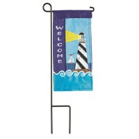 2pk -Mini Flag Lighthouse Welcome 4x8.5 - (Pack of 2)