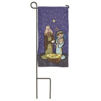 2pk -Mini Flag Holy Family Polyester 4x8.5 - (Pack of 2)