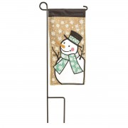 2pk -Mini Flag Snowman Polyester 4x8.5 - (Pack of 2) 2pk -Mini Flag Snowman Polyester 4x8.5 - (Pack of 2)