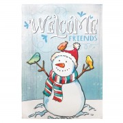 2pk -Flag Welcome Friends Snowman 30x44 - (Pack of 2)