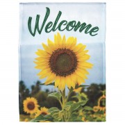 2pk -Flag Welcome Sunflower Polyester 30x44 - (Pack of 2)