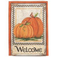 2pk -Flag Pumpkins Welcome Polyester 30x44 - (Pack of 2)