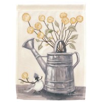 2pk -Flag Watering Can Sharing Flowers 30x44 - (Pack of 2)