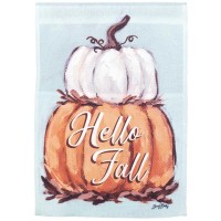 2pk -Flag Pumpkin Stack Polyester 30x44 - (Pack of 2)