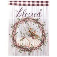2pk -Flag Blessed Pumpkin Wreath 30x44 - (Pack of 2)