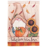 2pk -Flag Gnome Falling Leaves Autumn 30x44 - (Pack of 2)