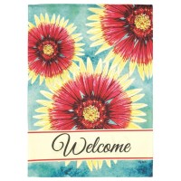 2pk -Flag Blanket Flower Welcome 13x18 - (Pack of 2)
