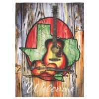 2pk -Flag Texas Music Polyester 13x18 - (Pack of 2)