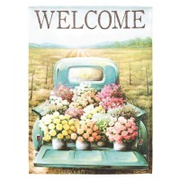 2pk -Flag Welcome Flower Truck 13x18 - (Pack of 2)