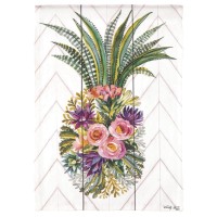2pk -Flag Floral Pineapple Polyester 13x18 - (Pack of 2)