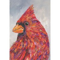 2pk -Flag Mosaic Redbird Polyester 13x18 - (Pack of 2)