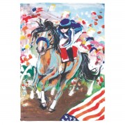 2pk -Flag Derby Jockey Polyester 13x18 - (Pack of 2)