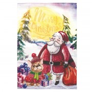 2pk -Flag Santa Puppy Polyester 13x18 - (Pack of 2) 2pk -Flag Santa Puppy Polyester 13x18 - (Pack of 2)
