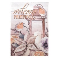 2pk -Santa Welcome Friends Birds 13x18 - (Pack of 2)