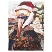 2pk -Flag Joyeaux Noel Polyester 13x18 - (Pack of 2)