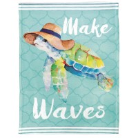 2pk -Flag Make Waves Sea Turtle 13x18 - (Pack of 2)