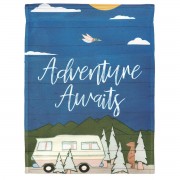 2pk -Flag Adventure Awaits Polyester 13x18 - (Pack of 2) 2pk -Flag Adventure Awaits Polyester 13x18 - (Pack of 2)