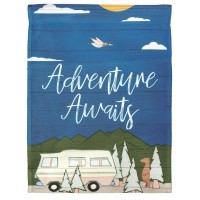 2pk -Flag Adventure Awaits Polyester 13x18 - (Pack of 2)