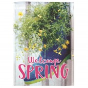 2pk -Flag Welcome Spring Polyester 13x18 - (Pack of 2)