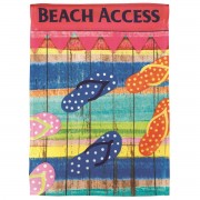 2pk -Flag Beach Access Flip Flop 13x18 - (Pack of 2) 2pk -Flag Beach Access Flip Flop 13x18 - (Pack of 2)