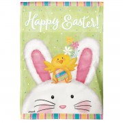 2pk -Flag Happy Easter Bunny Chick 13x18 - (Pack of 2)