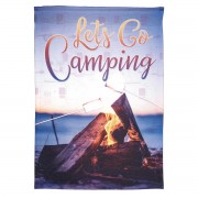 2pk -Flag Lets Go Camping Polyester 13x18 - (Pack of 2)