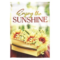 2pk -Flag Enjoy The Sunshine Polyester 13x18 - (Pack of 2)