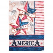 2pk -Flag God Bless America Stars 13x18 - (Pack of 2)