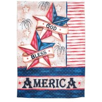 2pk -Flag God Bless America Stars 13x18 - (Pack of 2)