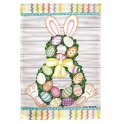 2pk -Flag Easter Bunny Wreath Polyester 13x18 - (Pack of 2)