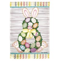 2pk -Flag Easter Bunny Wreath Polyester 13x18 - (Pack of 2)