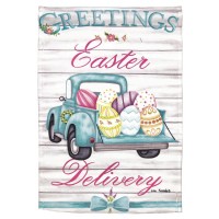 2pk -Flag Easter Delivery Truck 13x18 - (Pack of 2)