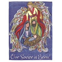 2pk -Flag Holy Family With Angel 13x18 - (Pack of 2)