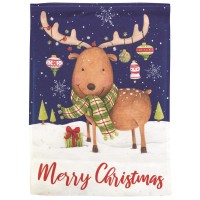 2pk -Flag Reindeer Merry Christmas 13x18 - (Pack of 2)