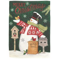 2pk -Flag Snowman Merry Christmas 13x18 - (Pack of 2)