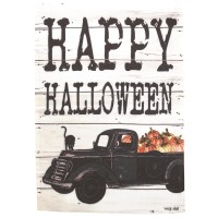 2pk -Flag Truck Happy Halloween 13x18 - (Pack of 2)